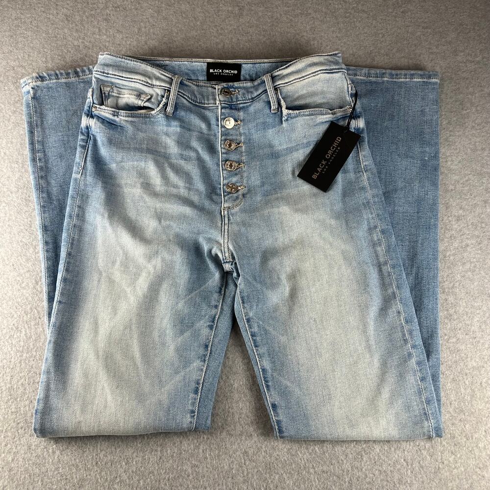 Black Orchid Los Angeles Gigi High Rise Straight Leg Size 31 NWT